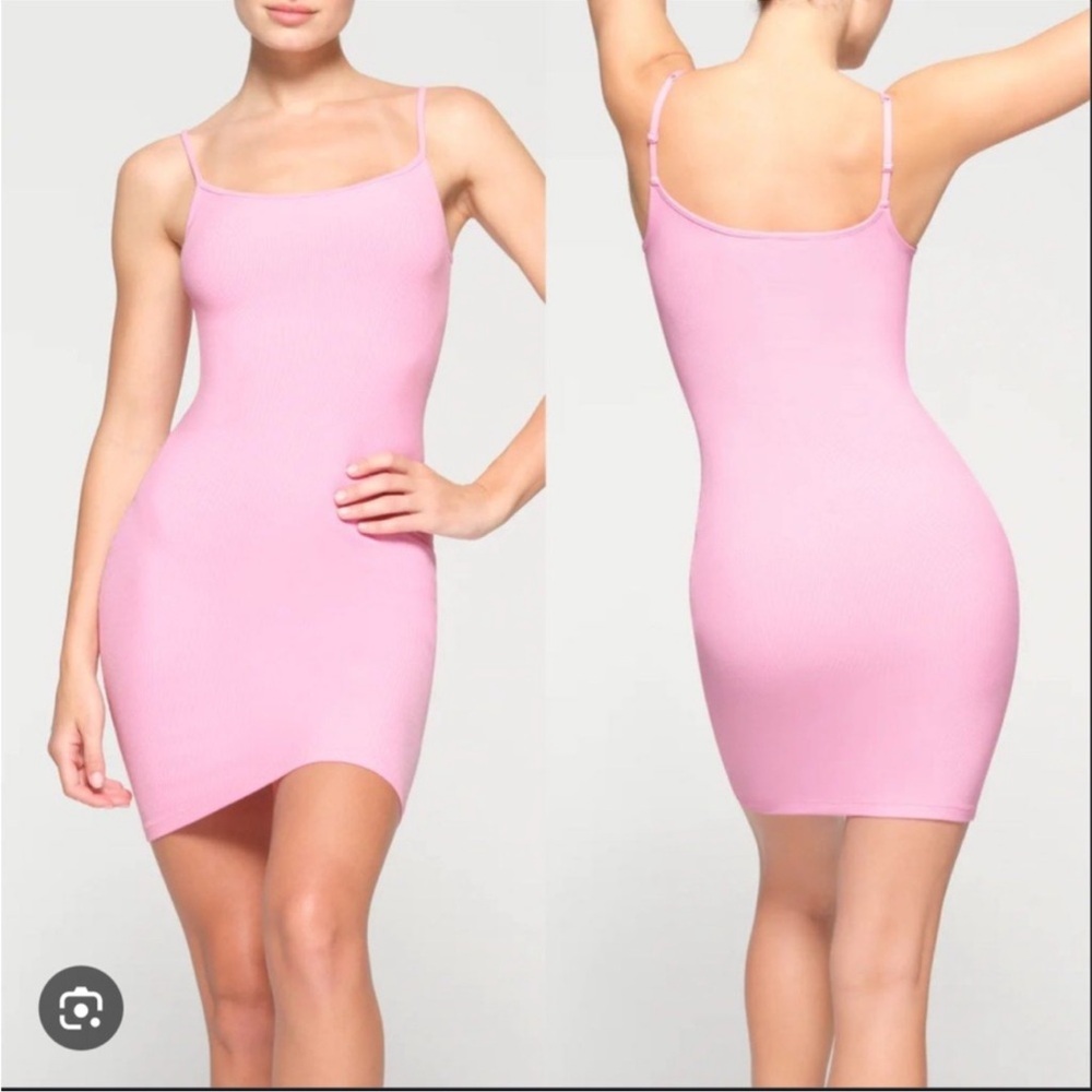 NWT Skims soft lounge mini slip dress in cotton candy size medium